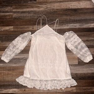 PrettyLittleThing White Lace Dress